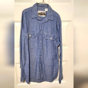 VINTAGE Playback Designed by Tom Tailor Men's Long Sleeve Button Down Denim